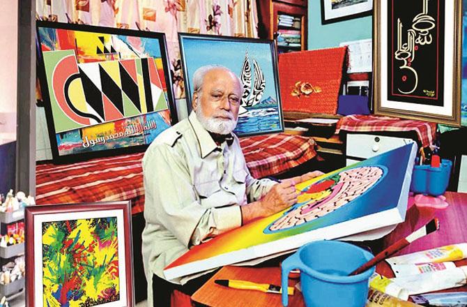 Artist Muhammad Jamshed Ansari. Photo: INN