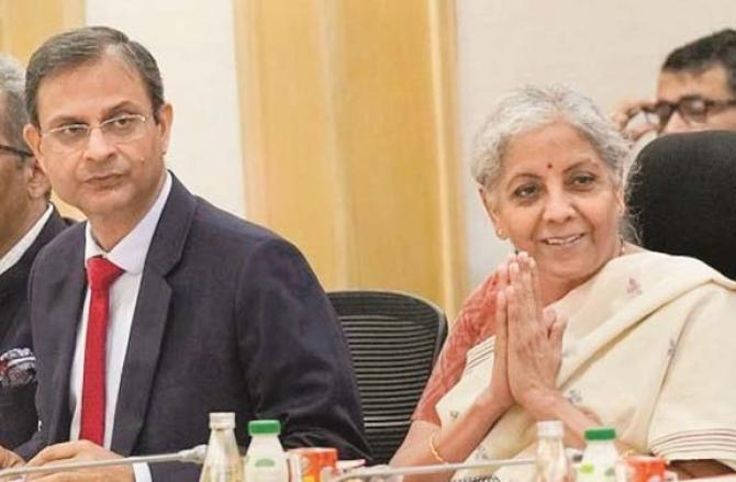 RBI Governor Sanjay Malhotra with Finance Minister Nirmala Sitharaman. Photo: INN
