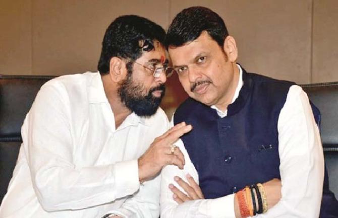Fadnavis (right) was not taken into confidence by the Shinde Group in several ST decisions. Photo: INN