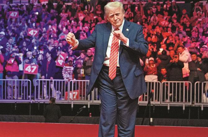 Donald Trump has created problems for himself by taking drastic measures as soon as he took office (file photo)