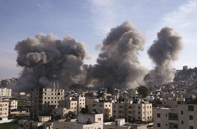 Israeli forces blew up several buildings in Jenin under the guise of attacking Palestinian militants. Photo: INN