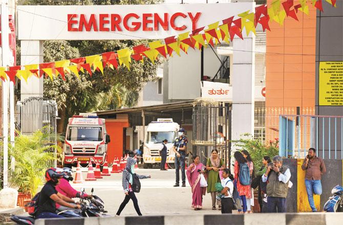 The hospital in Bangalore where two children undergoing treatment have been found to be infected with `HMPV`.