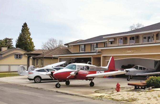Cameron Air Park has airplane parks in each building. Photo: INN