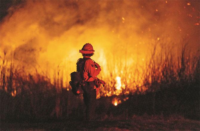 The intensity of the fire is so high that even the superpower America has not been able to control it yet. (Photo: Agency)