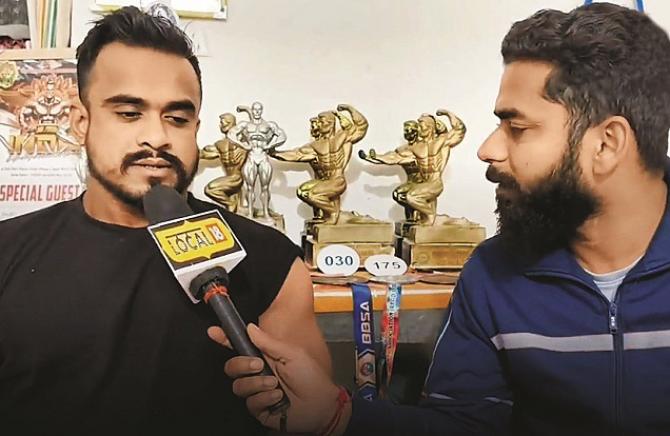 Bodybuilder Muhammad Rais from Bihar. Photo: INN