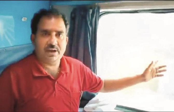 The passenger who uploaded the video on social media. Photo: INN