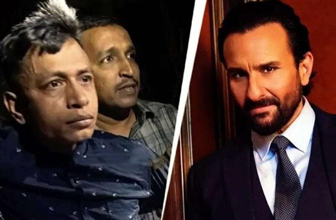 Saif Ali Khan, the accused who attacked him in police custody. Photo: INN.