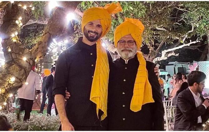 Shahid Kapoor with Pankaj Kapur. Picture: INN