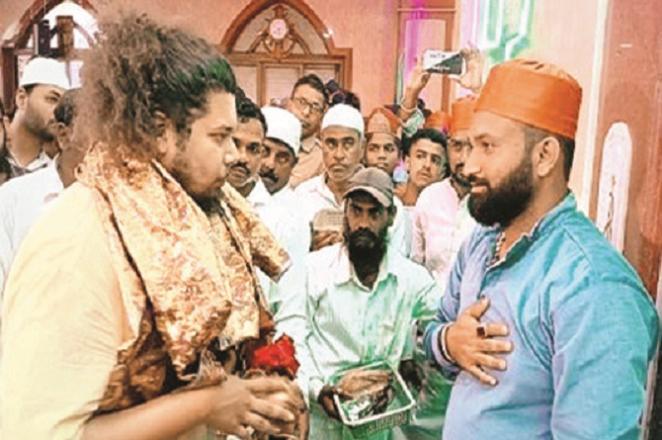 Sujat Ambedkar was welcomed by local people. Image: INN