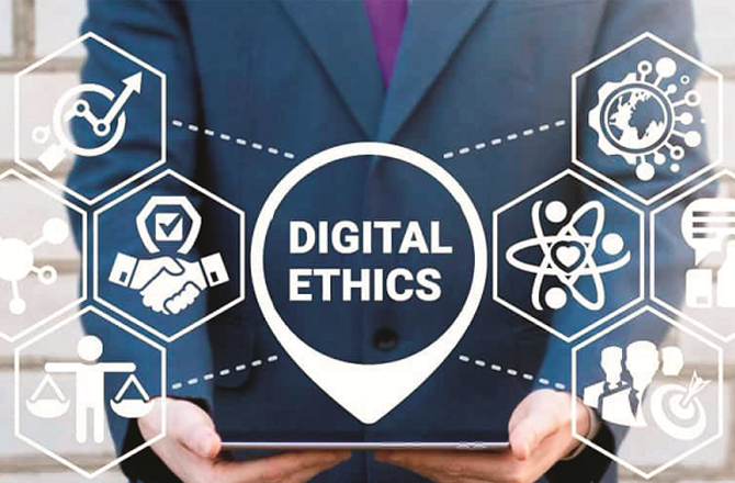 ڈجیٹل اخلاقیات (Digital Ethics)اس کا مطلب ہے انٹرنیٹ اور ٹیکنالوجی کے استعمال میں اخلاقی اور ذمہ دار رویہ اختیار کرنا۔اس میں کاپی رائٹ کا احترام، دوسروں کی رازداری کا خیال رکھنا اور جھوٹی یا مضرمعلومات سے گریز شامل ہے۔ یہ مہارت طلبہ کو ایک باشعور، مہذب اور محفوظ ڈجیٹل شہری بننے میں مدد دیتی ہے۔