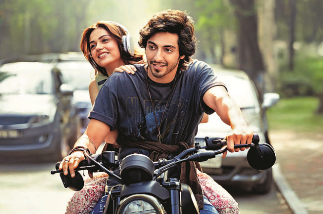Ahan Pandey and Anit Padak can be seen in a scene from the film `Sayara`. Photo: INN