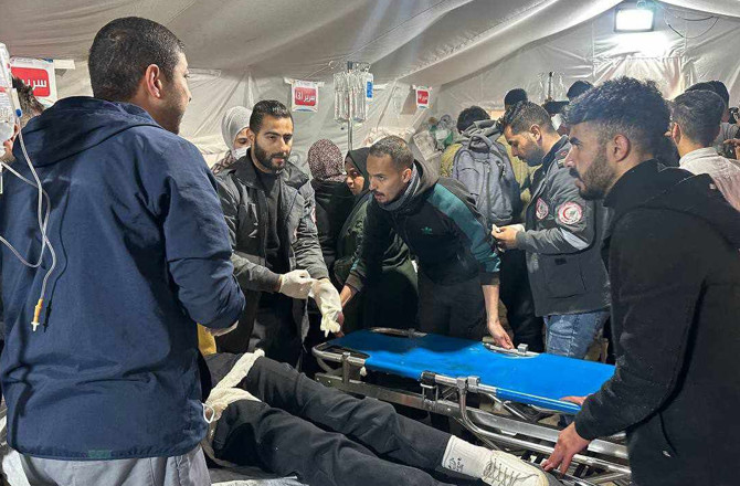 An aid center in Gaza. File photo. Photo: X