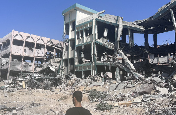 A school in Gaza destroyed by an Israeli attack. Photo: X