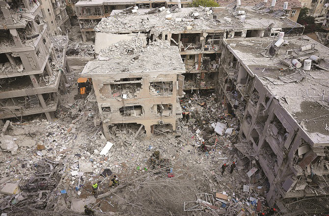 Iran has targeted several Israeli cities, disabling Israel`s Iron Dome. The image in question is of Tel Aviv. Photo: AP/PTI