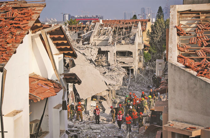 Iran`s retaliatory attack caused widespread destruction in the Israeli city of Rishon LeZion. (PTI)