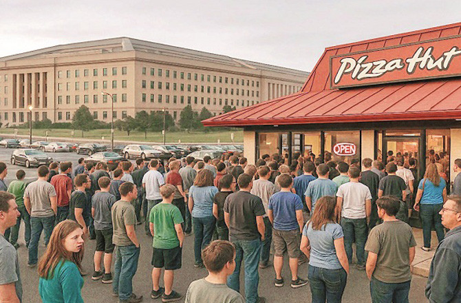 If there is an unusual rush at pizza shops in Washington, you know something is going to happen!! Photo: INN