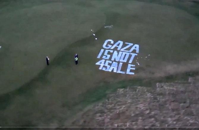 A view of Trump`s golf course in Scotland. Photo: X