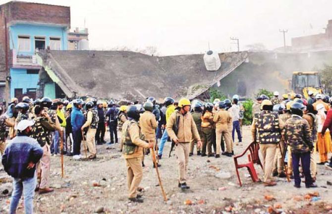 The administration had ruined the environment there by demolishing a madrasa overnight in Haldwani. Photo: INN