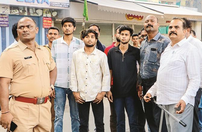 Nagpur Crime Branch on Wednesday arrested six suspects in the Chitwan Park violence case. Photo: INN.