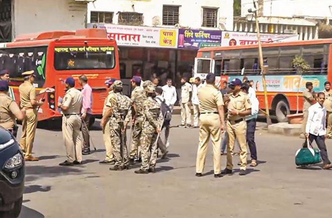 The bus depot at Pune`s Swargate where a young woman was raped in broad daylight. Photo: INN.