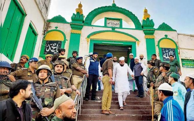 Sambhal`s Jama Masjid has become controversial in a matter of days. Photo: INN