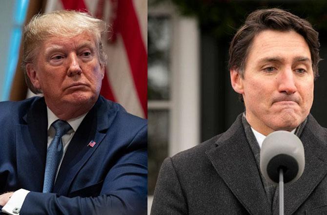 Justin Trudeau and Donald Trump. Photo: INN