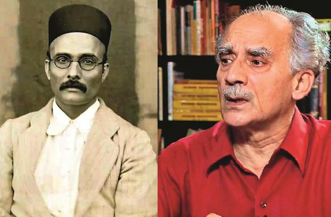 Arun Shourie and Savarkar. Photo: INN.