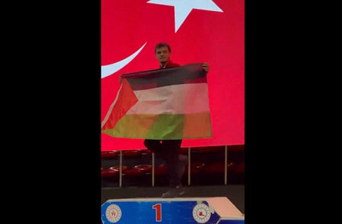 Turkish athlete Necmettin Erbakan Akyuz. Photo: X