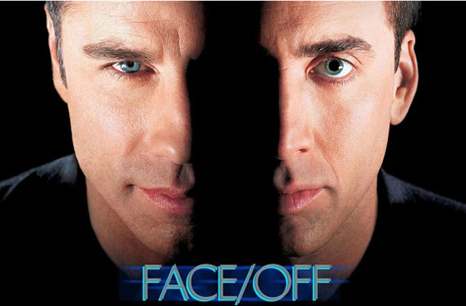فیس آف (Face/Off )ریلیز کی تاریخ: ۱۹۹۷ء:&nbsp;جب اس فلم کوپیش کیا گیا تب ناظرین کیلئے شاید یہ ایک مضحکہ خیز انکشاف تھا کہ کوئی کیسے کسی کا چہرہ لے سکتا ہے اور اپنا چہرہ تبدیل کرواسکتا ہےمگر دور حاضر میں یہ ایک مسلمہ حقیقت ہے۔&nbsp;