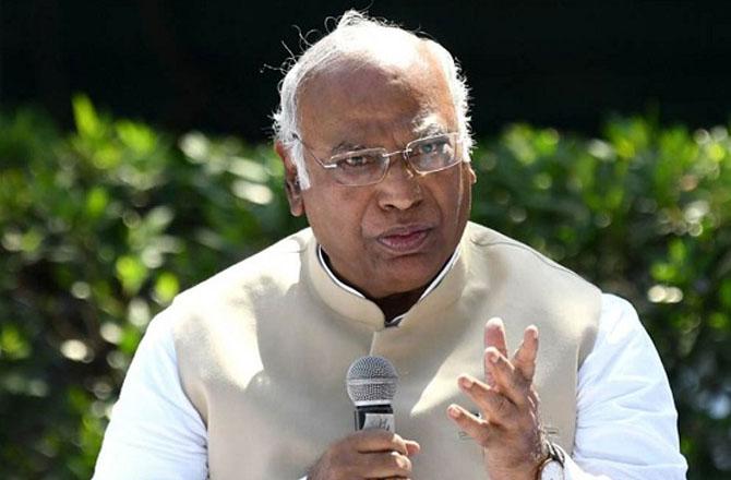 Congress President and Leader of Opposition in Rajya Sabha Mallikarjun Kharge. Photo: INN