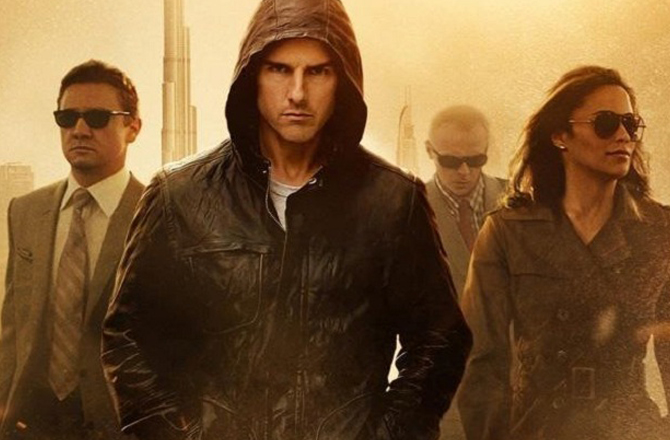 مشن: امپاسبل۔ گھوسٹ پروٹوکول (Mission: Impossible &ndash; Ghost Protocol): فرنچائز کی چوتھی فلم ۱۶؍ دسمبر ۲۰۱۱ء کو ریلیز ہوئی تھی جس کی ہدایتکاری براڈ برڈ نے کی تھی۔ اس فلم نے باکس آفس پر ۲۰؍ کروڑ ۳؍ لاکھ ۹۷؍ ہزار ۹۰۳؍ کروڑ ڈالر کا کاروبار کیا تھا۔