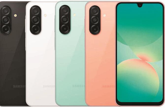 Samsung A26 from the front and its different colors. Photo: INN