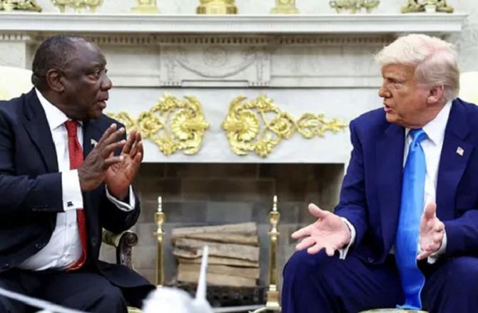 Donald Trump and Cyril Ramaphosa. Photo: INN