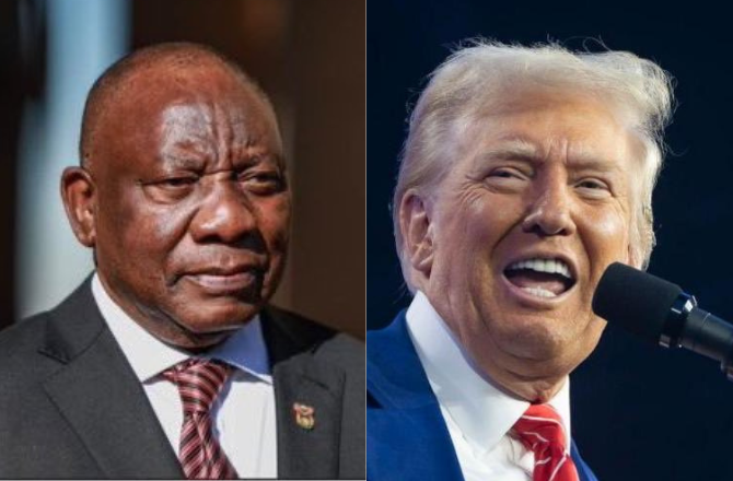 Trump and Ramaphosa. Photo: X