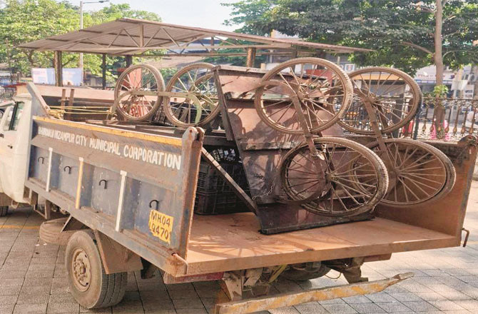 A scene from the Municipal Corporation`s action.