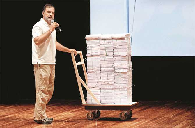 Rahul Gandhi presented a whole raft of evidence during the press conference. (Photo: PTI)
