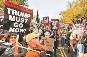 واشنگٹن میں ٹرمپ کے خلاف مظاہرے