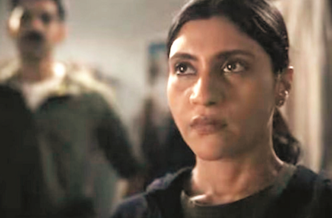 Konkona Sen Sharma can be seen in a scene from the web series `Search: The Naina Murder Case`. Photo: INN