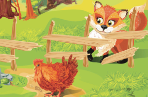 مختصر کہانی:  مکّار لومڑی اور سیانی مُرغی!