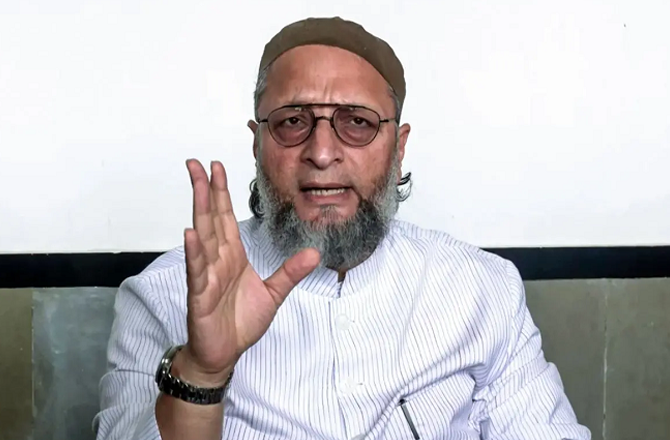 Asaduddin Owaisi speaking. Photo: INN