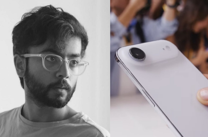 Apple`s iPhone Air and Abidur Chowdhury. Photo: X