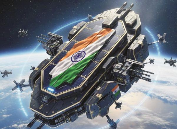 A fictional image of a `bodyguard satellite`. Photo: INN