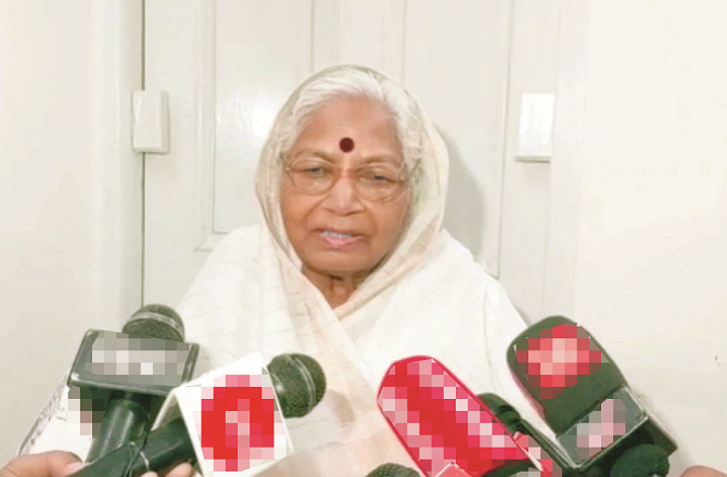 Chief Justice Bhushan Goyal`s mother Kamala Tai Goyal. Photo: INN