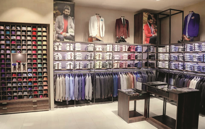 Clothes displayed at Raymond`s store in Infinity Mall, Andheri. Photo: INN