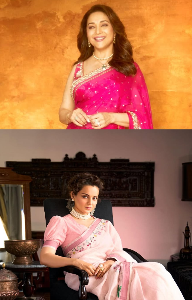 اداکاراؤں کی کمال کی گلابی ساڑی 