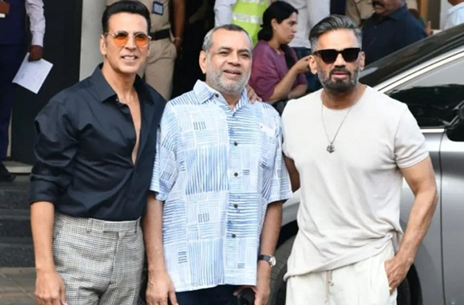 Suniel Shetty, Paresh Rawal and Akshay Kumar. Photo: INN