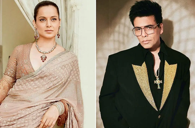 Karan Johar and Kangana Ranaut. Photo: INN