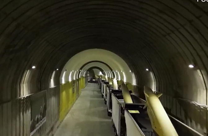 Iran`s underground missile cache. Photo: X