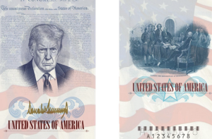 ۲۵۰؍ واں یوم آزادی، امریکہ ٹرمپ کی تصویر والے محدود  پاسپورٹ بنارہا ہے