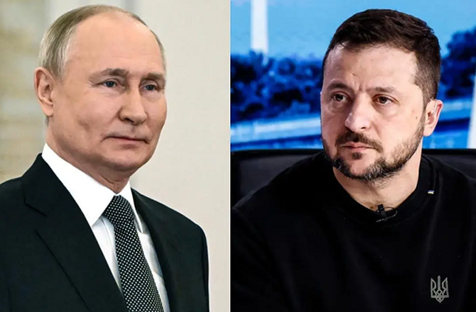 Volodymyr Zelensky and Vladimir Putin. Photo: INN